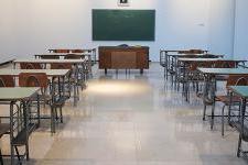 empty classroom with desks